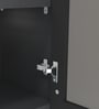 Aluminium Black Profile 2 Brown Tinted Glass handless shutters Wall Cabinet in Slate Grey Finish