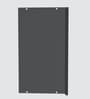 Aluminium Black Profile 2 Fluted Glass handless shutters Wall Cabinet in Slate Grey Finish