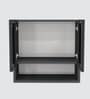 Aluminium Black Profile 2 Grey Tinted Glass handless shutter with Space Organizer in Slate Grey Finish
