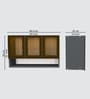 Aluminium Black Profile 3 Brown Tinted Glass handless shutter with Space Organizer in Slate Grey Finish