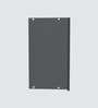 Aluminium Black Profile 3 Fluted Glass handless shutters Wall Cabinet in Slate Grey Finish