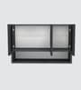 Aluminium Black Profile 3 Grey Tinted Glass handless shutter with Space Organizer in Slate Grey Finish