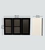 Aluminium Black Profile 3 Grey Tinted Glass handless shutters Wall Cabinet in Highland Pine Finish