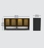 Aluminium Black Profile 4 Brown Tinted Glass handless shutter with Space Organizer in Slate Grey Finish