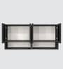 Aluminium Black Profile 4 Grey Tinted Glass handless shutter with Space Organizer in Slate Grey Finish