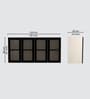 Aluminium Black Profile 4 Grey Tinted Glass handless shutters Wall Cabinet in Highland Pine Finish