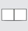 Aluminium Black Profile 4 Grey Tinted Glass handless shutters Wall Cabinet in Slate Grey Finish