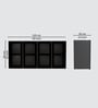 Aluminium Black Profile 4 Grey Tinted Glass handless shutters Wall Cabinet in Slate Grey Finish