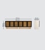 Aluminium Black Profile 6 Brown Tinted Glass handless shutter with Space Organizer in Highland Pine Finish