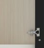 Aluminium Black Profile 6 Brown Tinted Glass handless shutter with Space Organizer in Highland Pine Finish