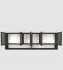 Aluminium Black Profile 6 Brown Tinted Glass handless shutter with Space Organizer in Slate Grey Finish