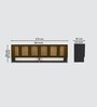 Aluminium Black Profile 6 Brown Tinted Glass handless shutter with Space Organizer in Slate Grey Finish