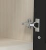 Aluminium Black Profile 6 Brown Tinted Glass handless shutters Wall Cabinet in Highland Pine Finish