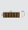 Aluminium Black Profile 6 Brown Tinted Glass handless shutters Wall Cabinet in Highland Pine Finish