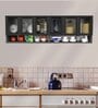 Aluminium Black Profile 6 Fluted Glass handless shutter with Space Organizer in Slate Grey Finish