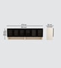 Aluminium Black Profile 6 Grey Tinted Glass handless shutter with Space Organizer in Highland Pine Finish