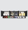 Aluminium Black Profile 6 Grey Tinted Glass handless shutter with Space Organizer in Slate Grey Finish