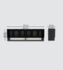 Aluminium Black Profile 6 Grey Tinted Glass handless shutter with Space Organizer in Slate Grey Finish