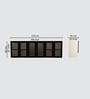 Aluminium Black Profile 6 Grey Tinted Glass handless shutters Wall Cabinet in Highland Pine Finish