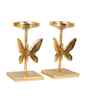 Aluminium Butterfly Candle Stand Set of 2