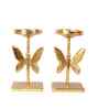 Aluminium Butterfly Candle Stand Set of 2