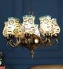 Caracas Brown Glass Shaded Chandelier