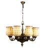 Algae Brown Glass Shaded Chandelier