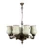 Imprisoned Brown Glass Shaded Chandelier
