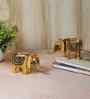 Aluminium Elephant Tealight Holder Set of 2