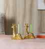 Aluminium Giraffe Candle Stand Set of 2