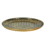 Aluminium Gold Circular Tray In Croc Pattern Desk Organizer