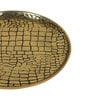 Aluminium Gold Circular Tray In Croc Pattern Desk Organizer