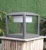 Aluminium Grey 12 watt Square LED Gate Light  (Warm White)