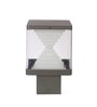Aluminium Grey 12 watt Square LED Gate Light  (Warm White)