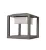 Aluminium Grey 12 watt Square LED Gate Light  (Warm White)