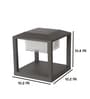 Aluminium Grey 12 watt Square LED Gate Light  (Warm White)