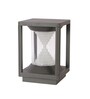 Aluminium Grey 2 x 7 watt Square LED Gate Light  (Warm White)