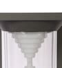 Aluminium Grey 2 x 7 watt Square LED Gate Light  (Warm White)