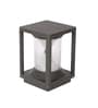 Aluminium Grey 2 x 7 watt Square LED Gate Light  (Warm White)