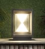 Aluminium Grey 2 x 7 watt Square LED Gate Light  (Warm White)