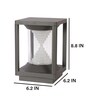 Aluminium Grey 2 x 7 watt Square LED Gate Light  (Warm White)