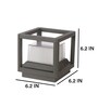 Aluminium Grey 7 watt Square LED Gate Light  (Warm White)