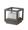 Aluminium Grey 7 watt Square LED Gate Light  (Warm White)