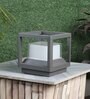 Aluminium Grey 7 watt Square LED Gate Light  (Warm White)