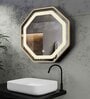 Matte Gold Aluminium Led Octagon Decorative Wall Mirror