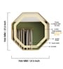 Matte Gold Aluminium Led Octagon Decorative Wall Mirror