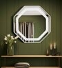 Bright Silver Aluminium Led Octagon Decorative Wall Mirror