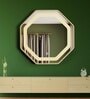 Matte Gold Aluminium Led Octagon Decorative Wall Mirror