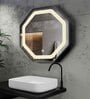 Charcoal Black Aluminium Led Octagon Decorative Wall Mirror