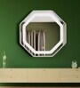 Bright Silver Aluminium Led Octagon Decorative Wall Mirror